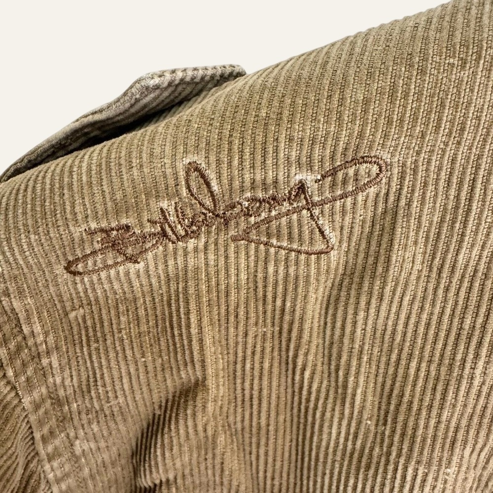 Billabong Y2K Corduroy Bomber Jacket Women's L Tan Epaulettes Korea - Picture 4 of 5